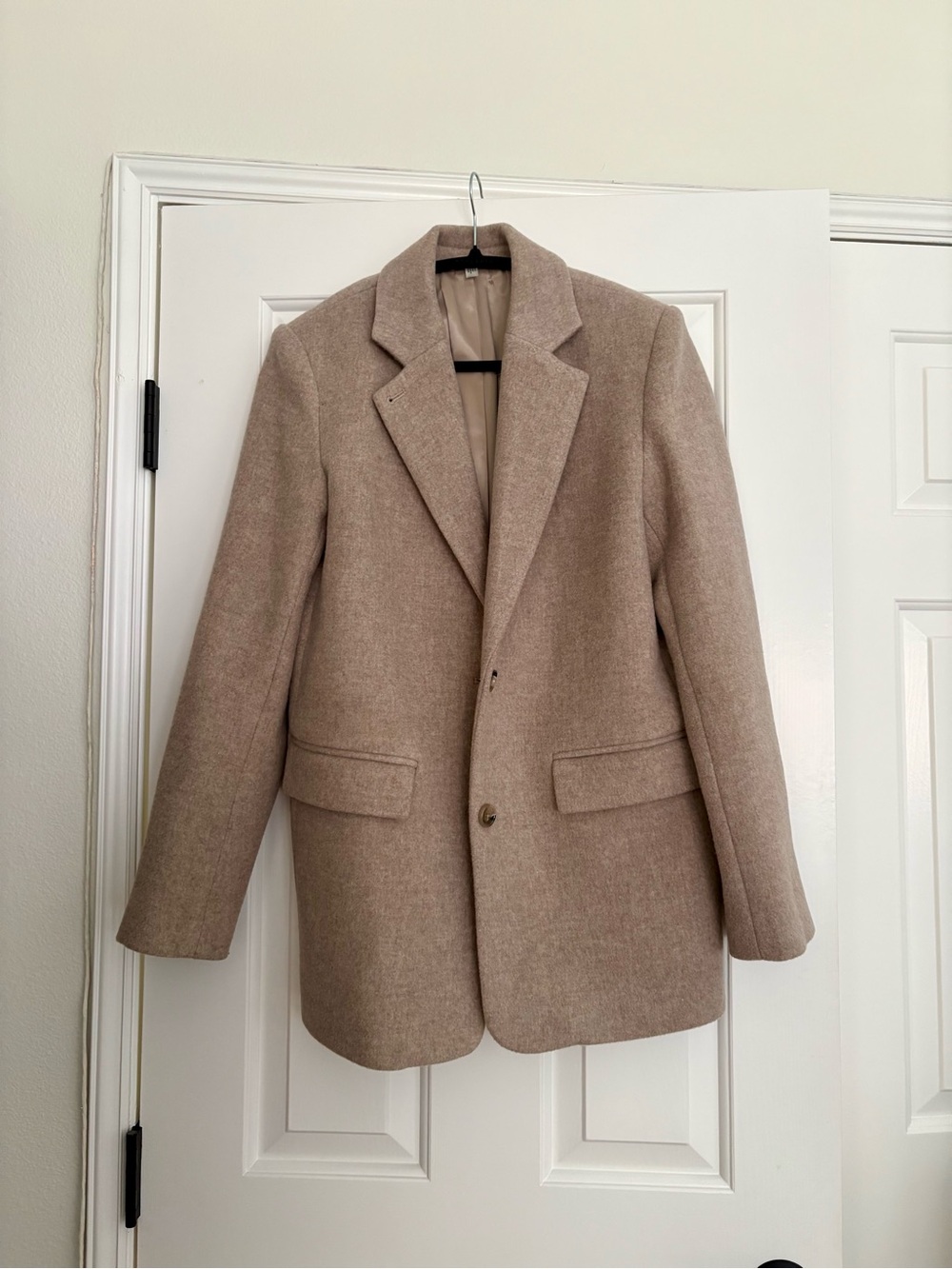 & other stories wool blazer beige